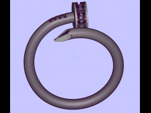 hobnail ring with gems 3D Принт Модель
