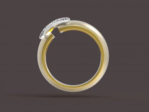 十字绣戒指 3D 打印模型