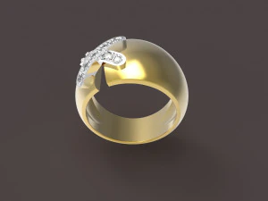 十字绣戒指 3D 打印模型