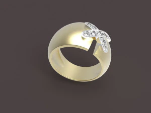 十字绣戒指 3D 打印模型