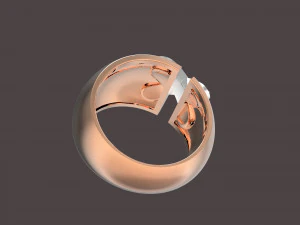 十字绣戒指 3D 打印模型