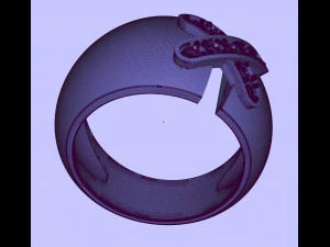 十字绣戒指 3D 打印模型