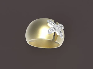 十字绣戒指 3D 打印模型