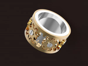 旋转环机构 3D 打印模型