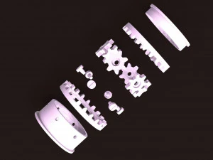 旋转环机构 3D 打印模型