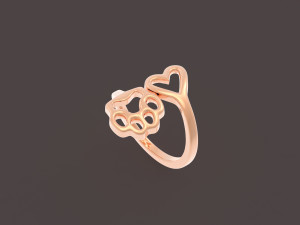 heart and paw 3D Print Model