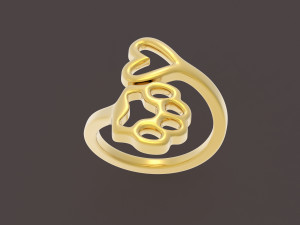 heart and paw 3D-Druckmodell