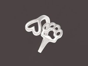 心和爪子 3D 打印模型