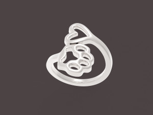 heart and paw 3D-Druckmodell