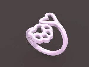 心和爪子 3D 打印模型