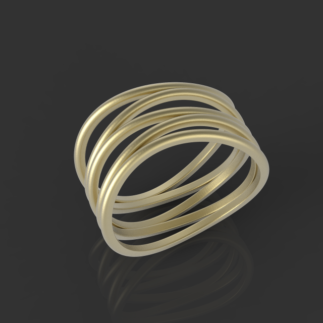 5 hoops ring Modèles 3D en vedette .c4d .max .obj .3ds .fbx .stl .blend 