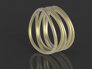 5 hoops ring Modèles 3D en vedette