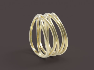 5 hoops ring Modèles 3D en vedette