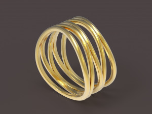 5 hoops ring Modèles 3D en vedette