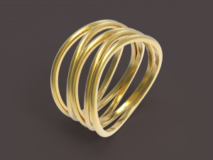 5 hoops ring Modèles 3D en vedette