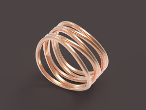 5 hoops ring Modèles 3D en vedette