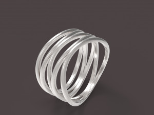 5 hoops ring Modèles 3D en vedette