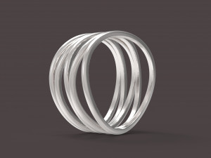 5 hoops ring Modèles 3D en vedette