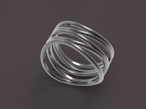 5 hoops ring Modèles 3D en vedette