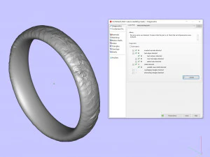 自然舒适结婚戒指 3D 打印模型