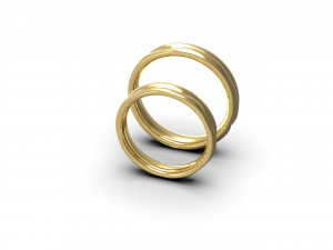 2 lives 1 fate wedding rings Modèles 3D en vedette