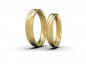 2 lives 1 fate wedding rings Modèles 3D en vedette