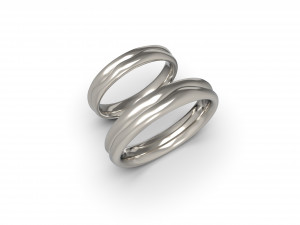 2 lives 1 fate wedding rings Modèles 3D en vedette