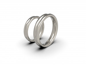 2 lives 1 fate wedding rings Modèles 3D en vedette