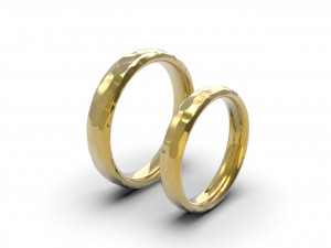 beautiful nature wedding comfort rings 3D Baskı Modeli