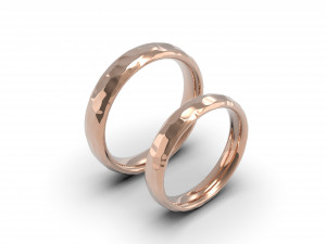 beautiful nature wedding comfort rings 3D Baskı Modeli