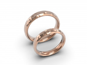 beautiful nature wedding comfort rings 3D Baskı Modeli