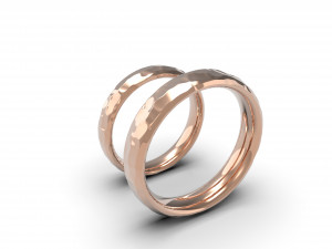 beautiful nature wedding comfort rings 3D Baskı Modeli
