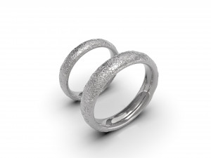small stones texture wedding rings Modèles 3D en vedette