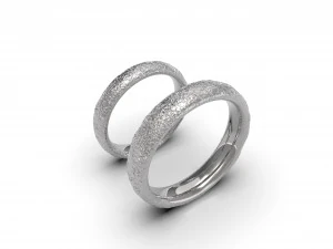 small stones texture wedding rings 3D Print Model