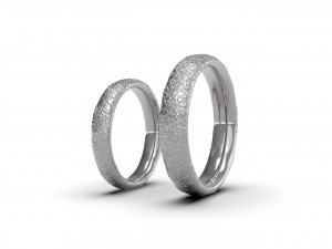 small stones texture wedding rings Modèles 3D en vedette