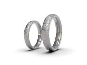 small stones texture wedding rings 3D Print Model