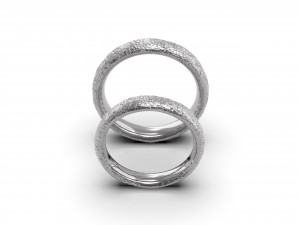 small stones texture wedding rings Modèles 3D en vedette