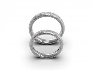 small stones texture wedding rings 3D Print Model