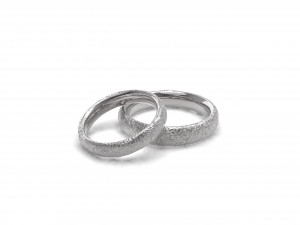small stones texture wedding rings Modèles 3D en vedette