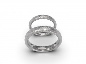 small stones texture wedding rings Modèles 3D en vedette