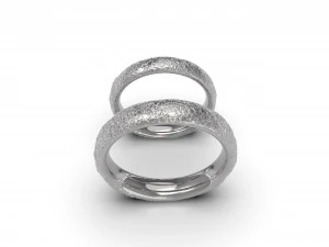 small stones texture wedding rings 3D Print Model