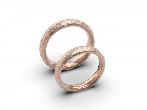 small stones texture wedding rings Modèles 3D en vedette