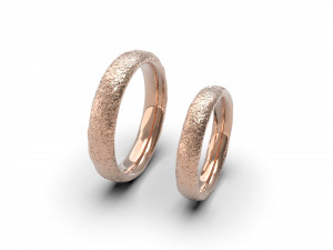 small stones texture wedding rings Modèles 3D en vedette