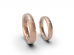 small stones texture wedding rings Modèles 3D en vedette
