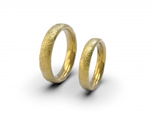 small stones texture wedding rings Modèles 3D en vedette