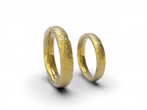 small stones texture wedding rings Modèles 3D en vedette