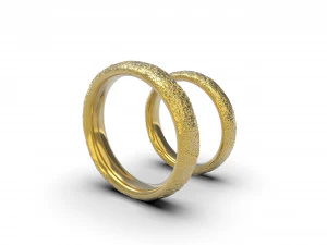 small stones texture wedding rings 3D Print Model