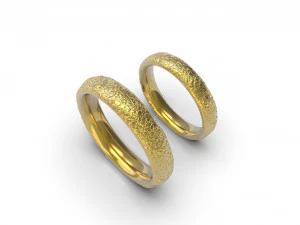 small stones texture wedding rings 3D Print Model