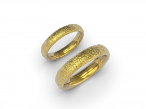 small stones texture wedding rings Modèles 3D en vedette