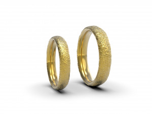small stones texture wedding rings Modèles 3D en vedette
